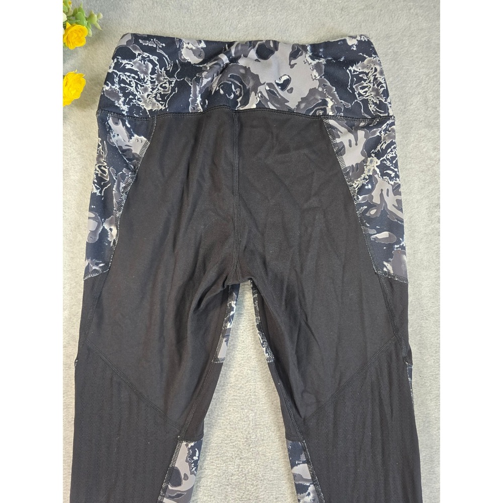 The North Face Leggings Womens Medium Black Floral Mesh FlashDry Active Tights - Picture 11 of 11